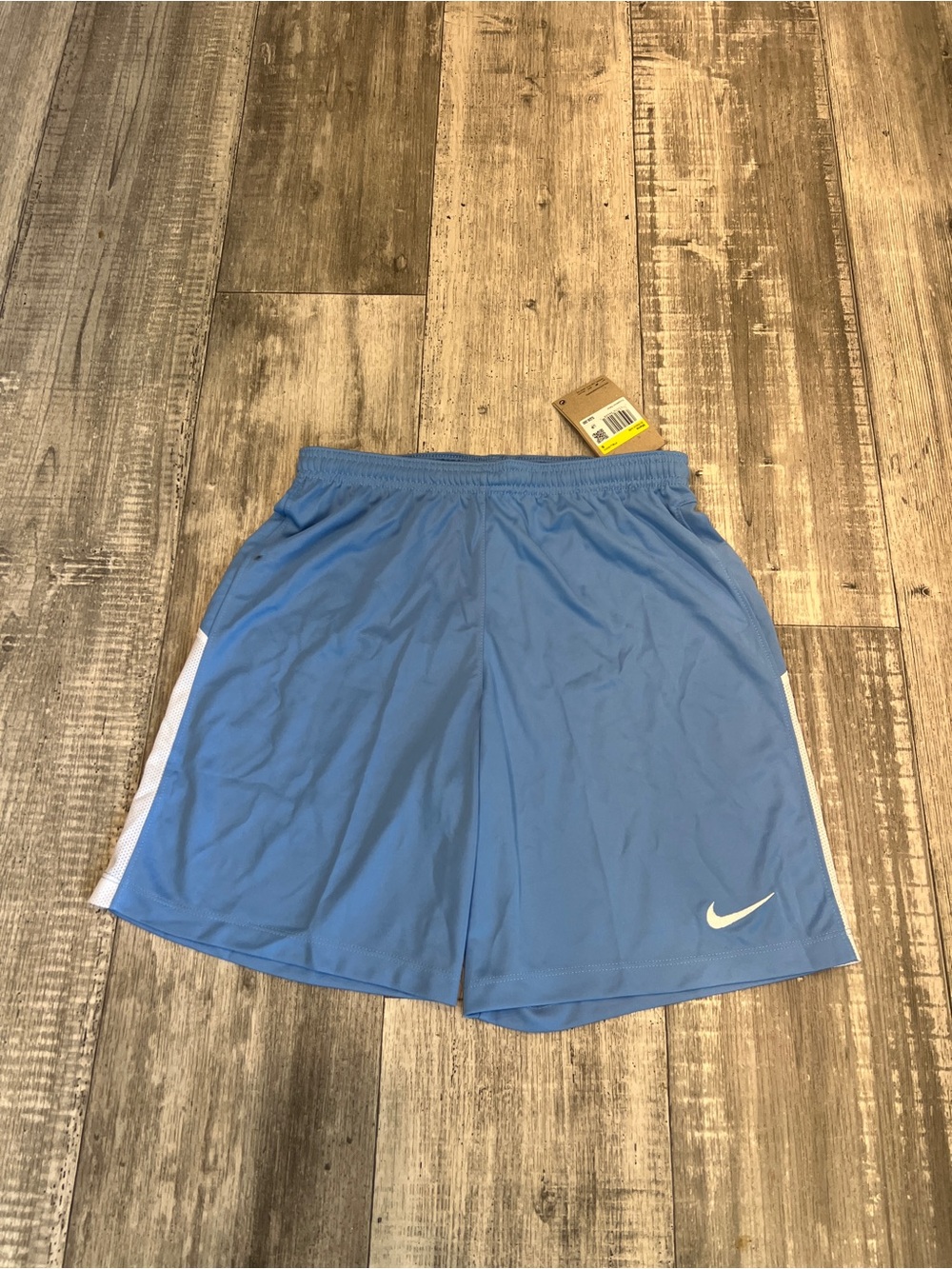 Nike Men’s Sky Blue Athletic Shorts with White Accents-NWT-Size Small Slim Fit